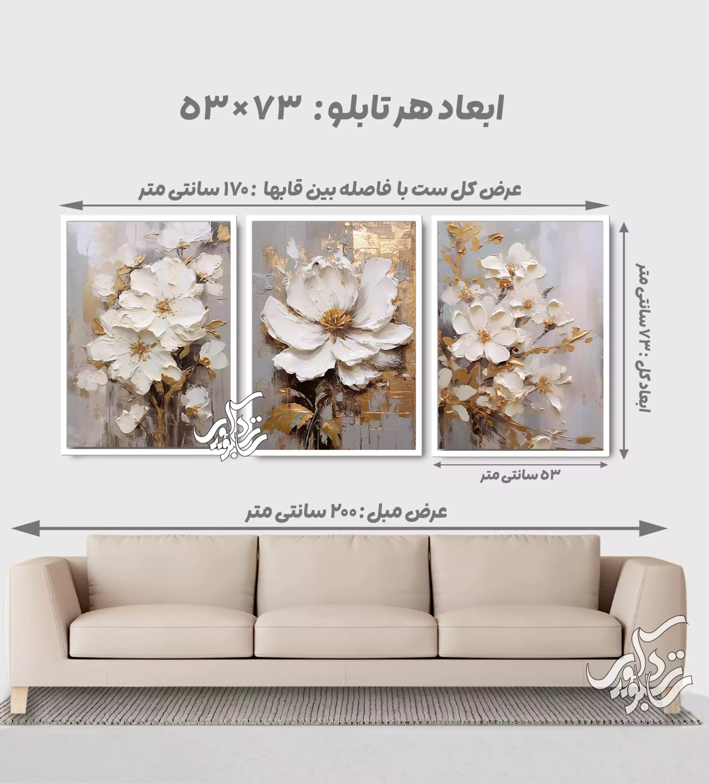 راهنمای انتخاب سایز تابلو راهنمای انتخاب ابعاد تابلو دیواری