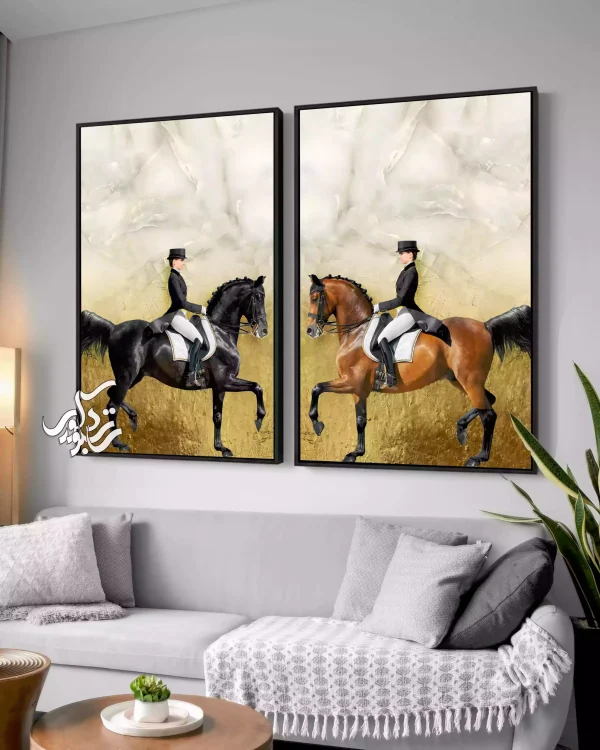 تابلو مدرن مینمال دو تکه | هرمس